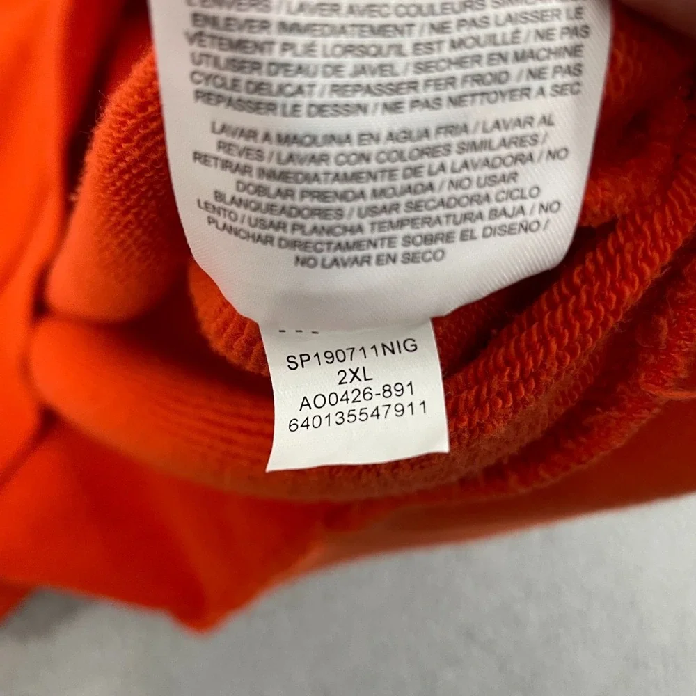 Nike Air Jordan Wings‎ Classic Crew Sweatshirt Men XXL Orange Jumpman Pullover